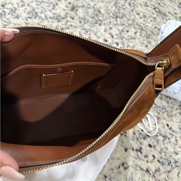 Coach Lola Shoulder Bag in Warm Brown Suede - Picture 6 of 6